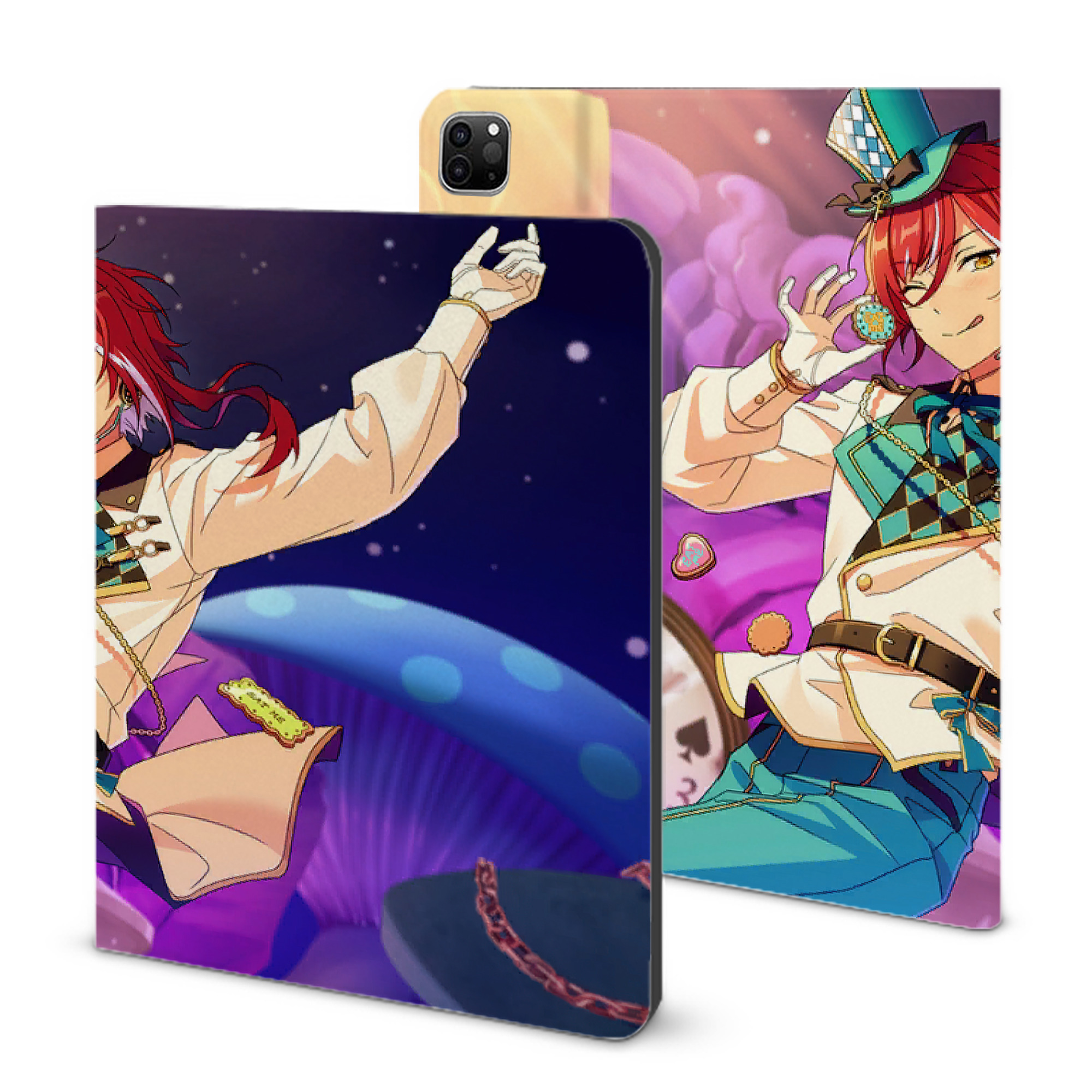 （画像用） あんさんぶるスターズ! Ensemble Stars IPad ケース ブック型 PUレザー TPU 耐衝撃 軽量 薄型 ペン収納なし 全面保護 IPad 各モデル対応
